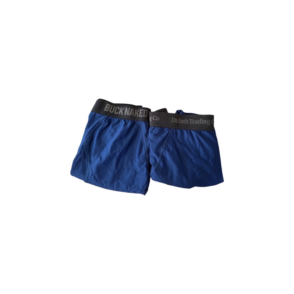 Duluth Trading Co Buck Naked Performance Boxer Briefs Royal Blue 2 Pack Mens XL